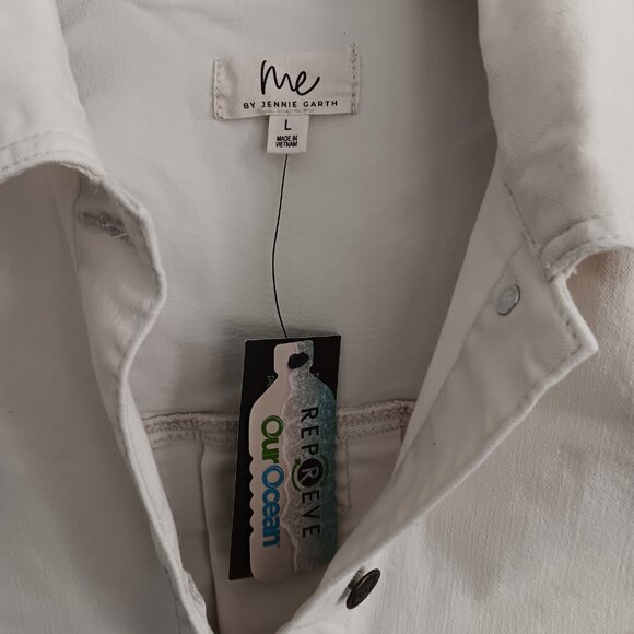 Me by Jennie Garth The Dylan Denim Jacket , Natural Sz L a653632 - Picture 4 of 5